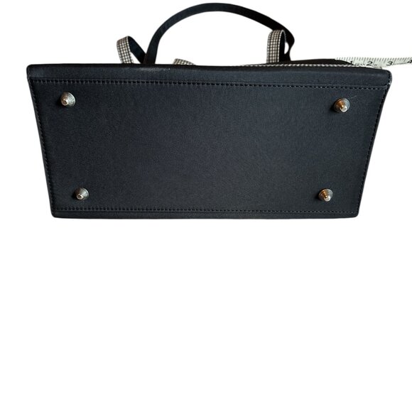 Embroidery Multi-colored and Black Ladybug Purse w/checkered Bow and Straps - Picture 4 of 13